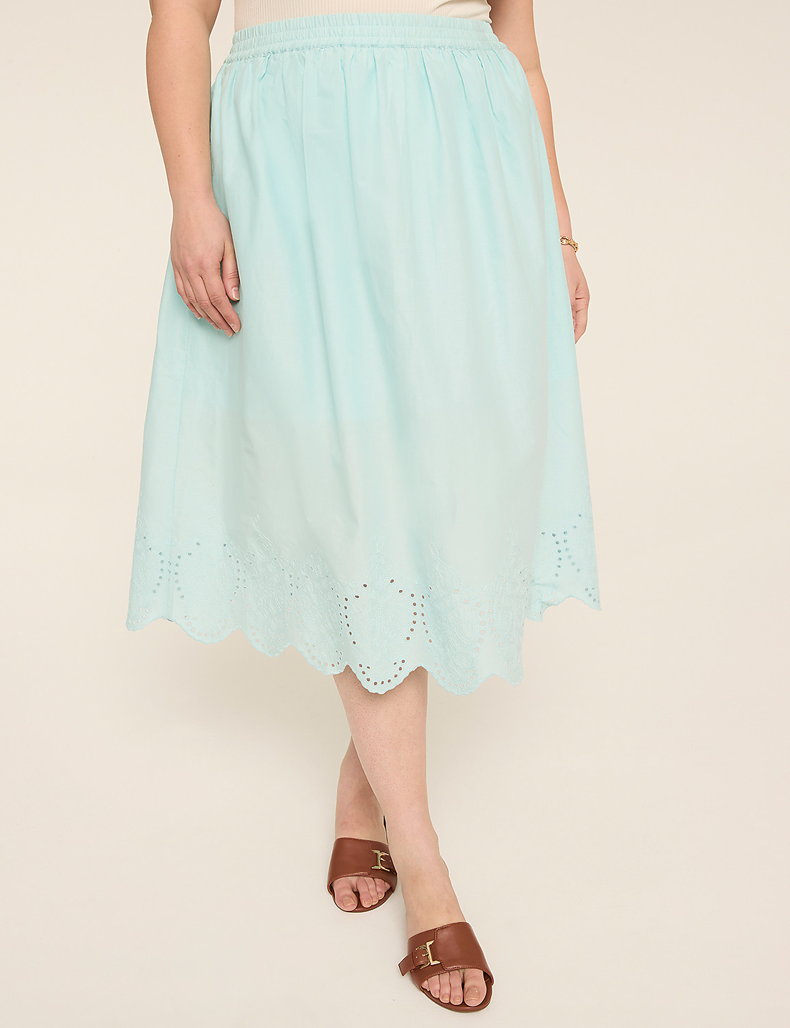 Eyelet Maxi Skirt Product Image 1