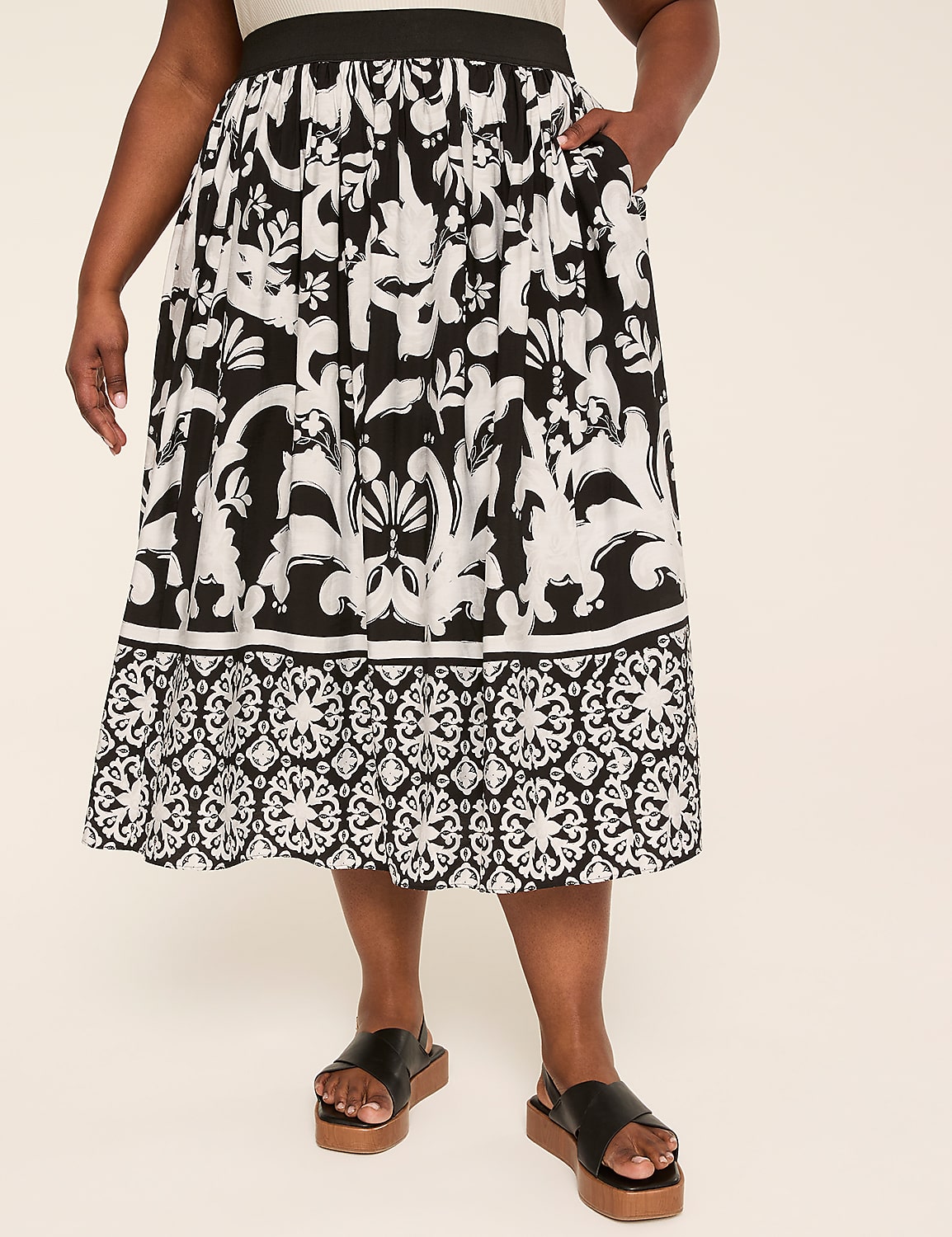 Pleated Maxi Skirt Product Image 1