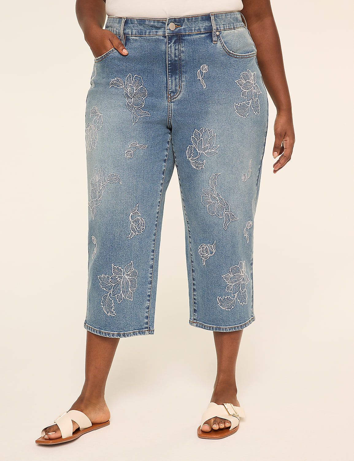 No-Gap Curvy Fit Straight Capri Product Image 1