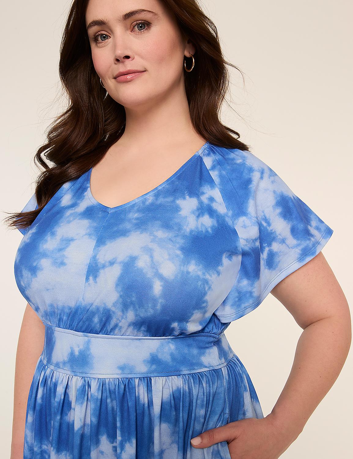 Short-Sleeve V-Neck Maxi Dress Product Image 3