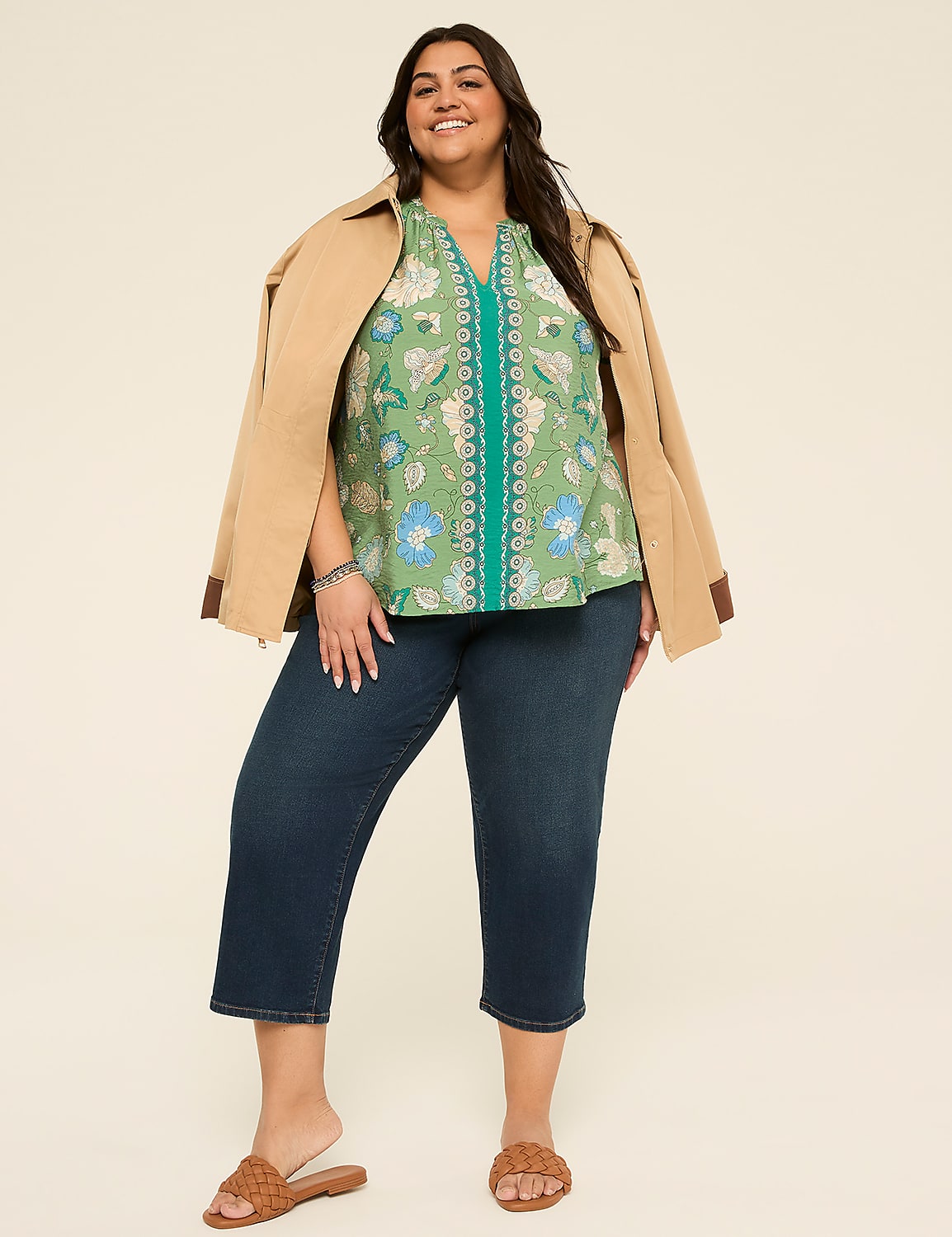 Short-Sleeve Ruffle Neck Popover Top Product Image 3