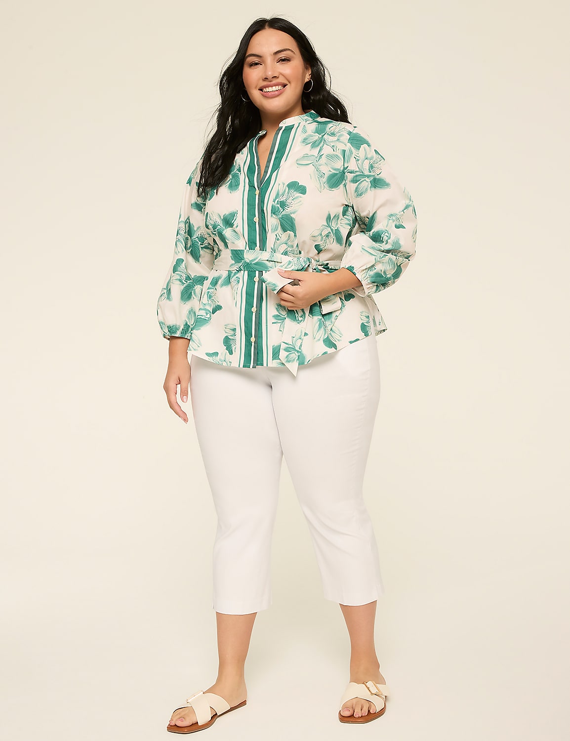 Button-Down Belted Tunic Product Image 4