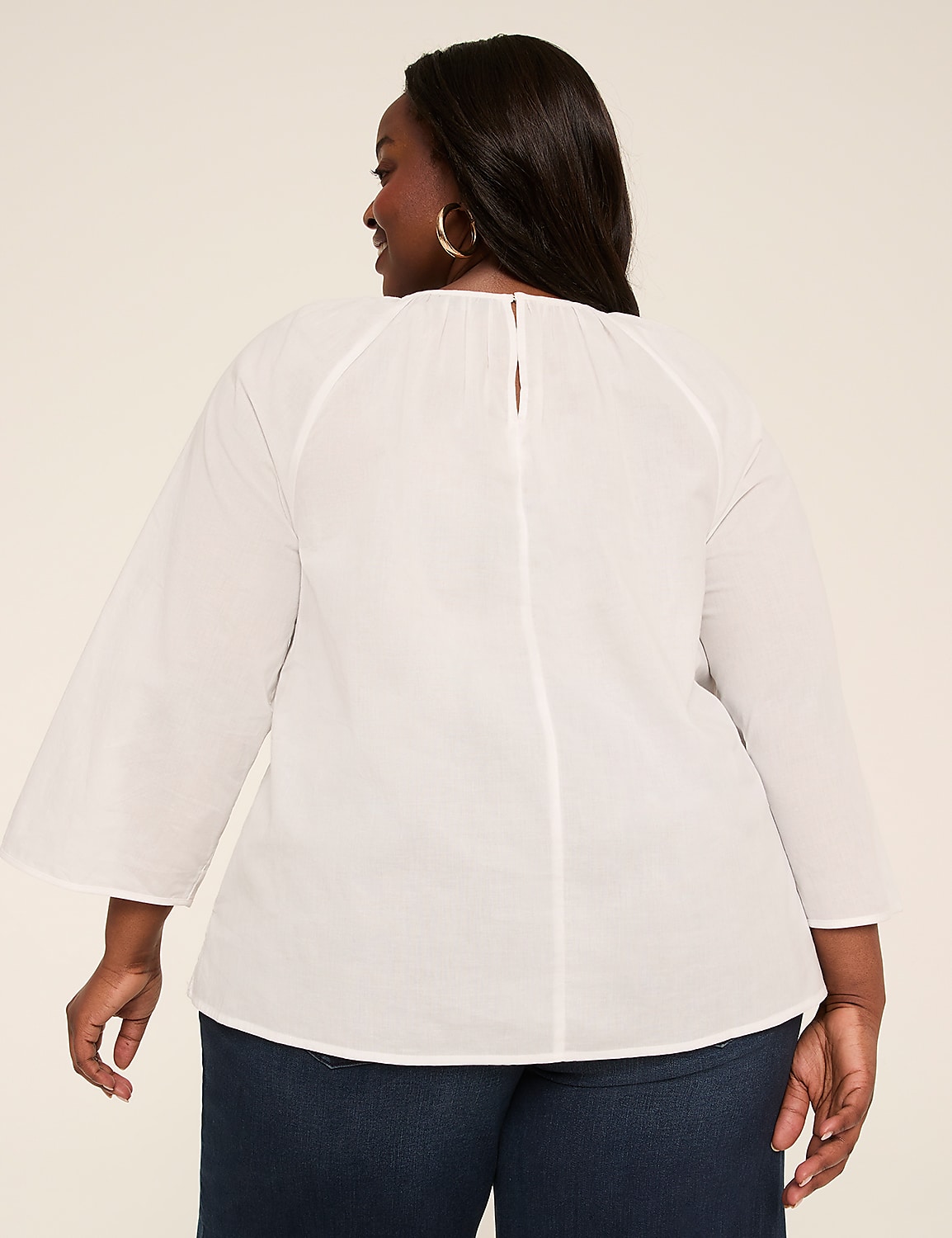Bracelet Sleeve Embroidered Blouse Product Image 2