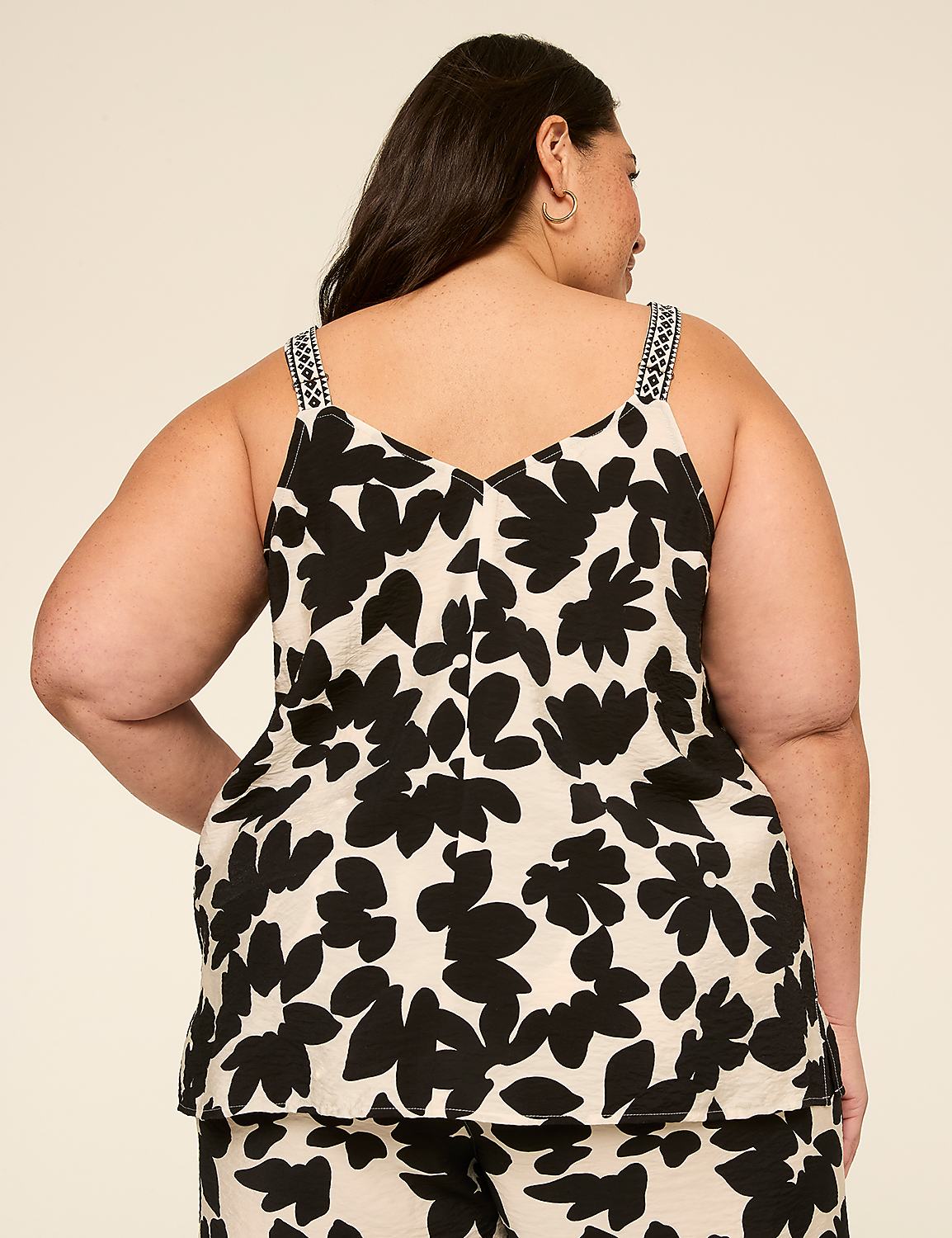 V-Neck Woven Tank Product Image 2