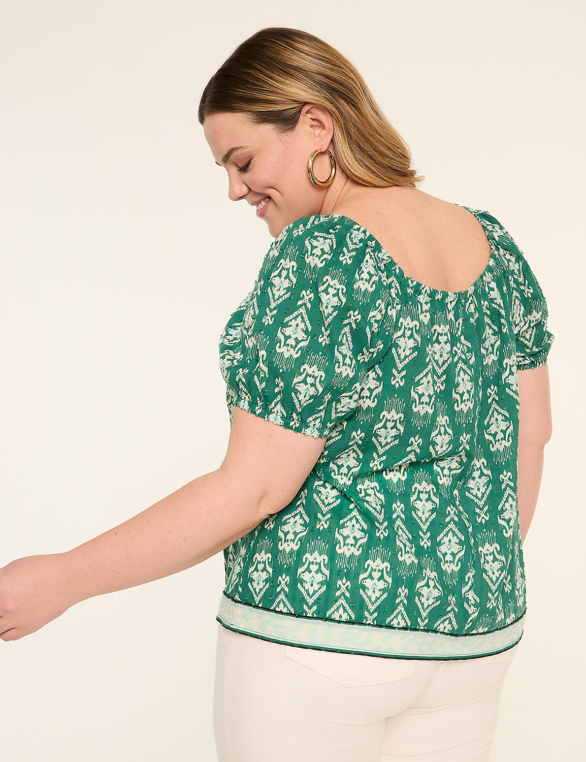 Short-Sleeve Square-Neck Top Product Image 2