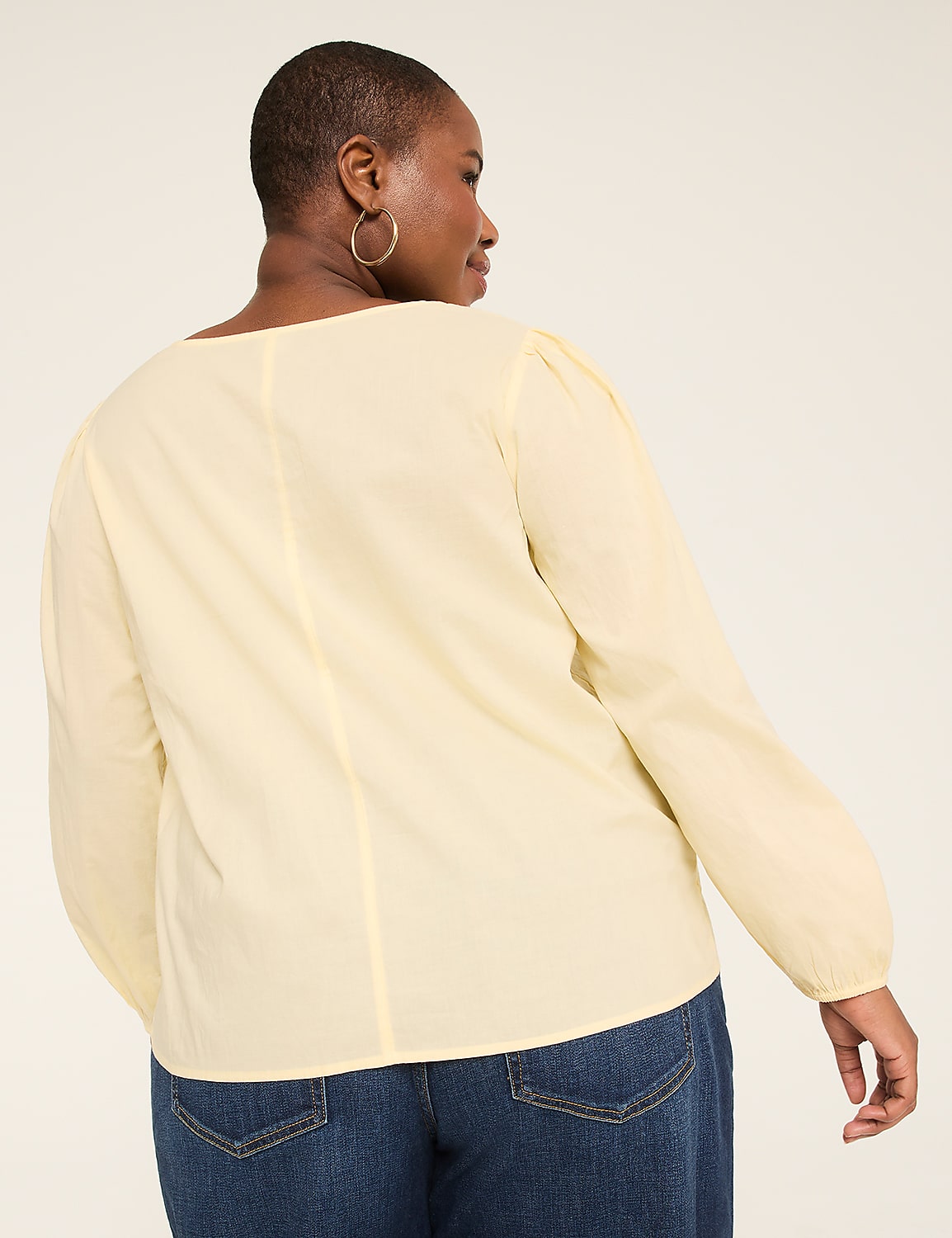 Long-Sleeve Smocked Lace Swing Top Product Image 2