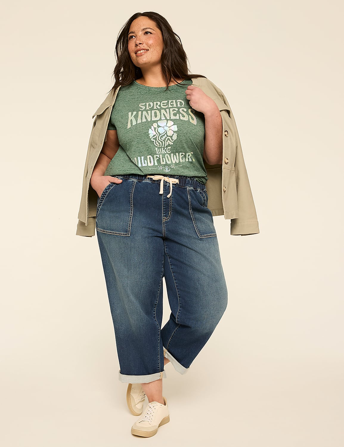 Spread Kindness Dolman-Sleeve Graphic Tee Product Image 3