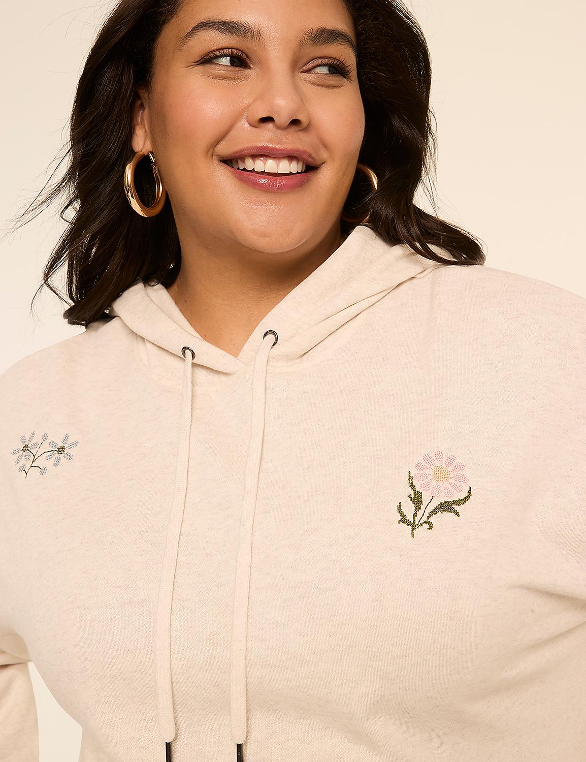 Long-Sleeve Embroidered Kangaroo Pocket Sweatshirt Product Image 4