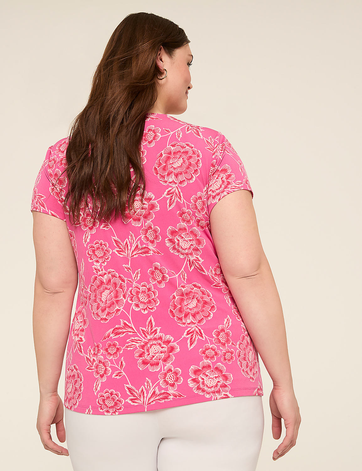 Swing Cap-Sleeve Pleat-Front Top Product Image 2