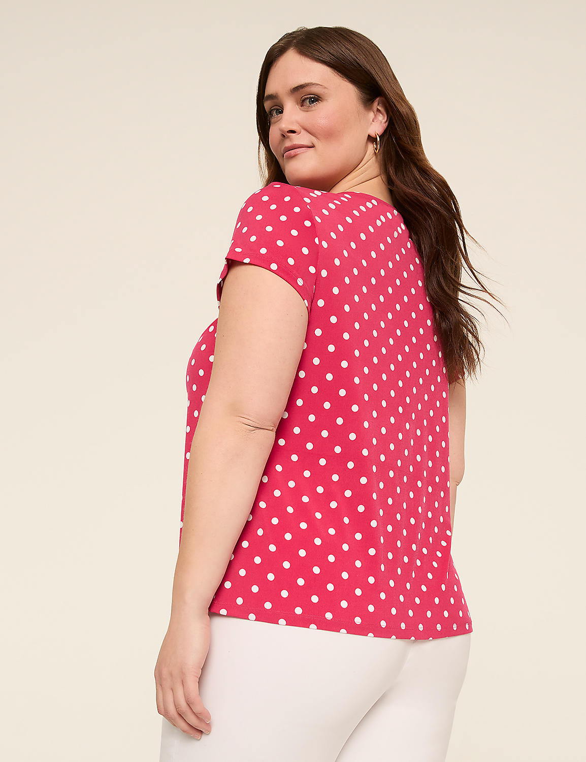 Swing Cap-Sleeve Pleat-Front Top Product Image 2