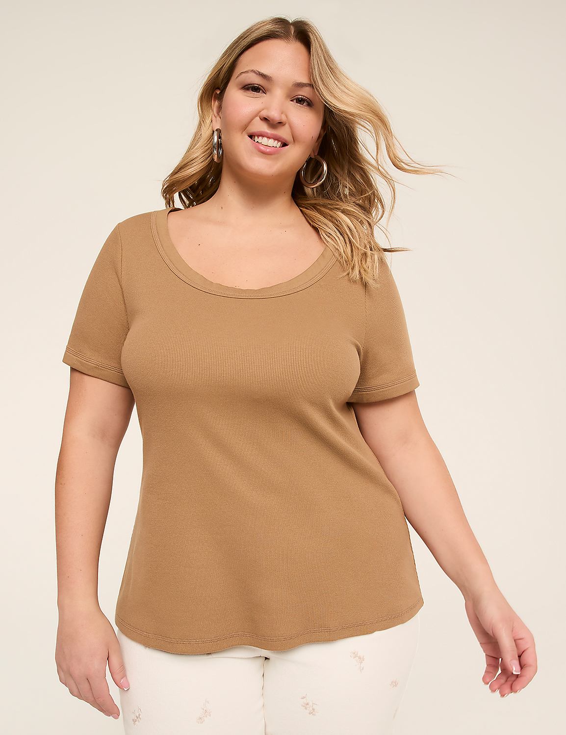 Short-Sleeve Scoop-Neck Tee Product Image 1