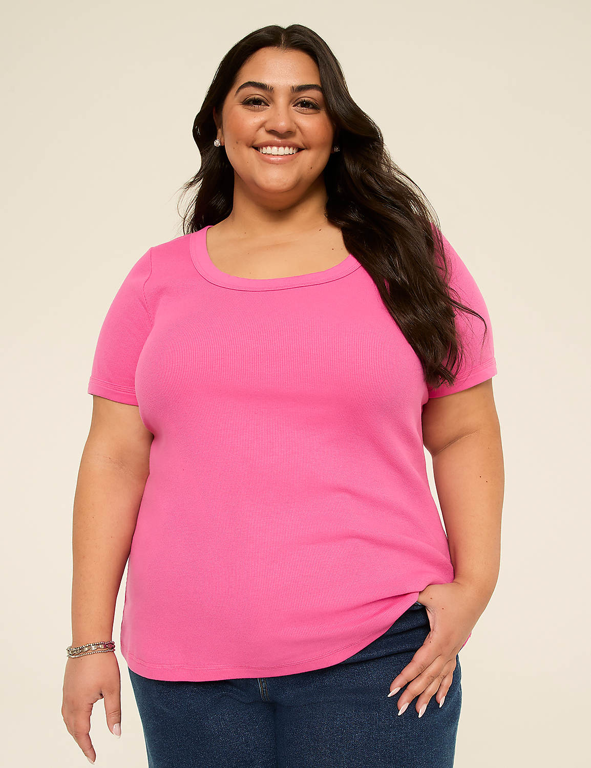 Short-Sleeve Scoop-Neck Tee Product Image 1