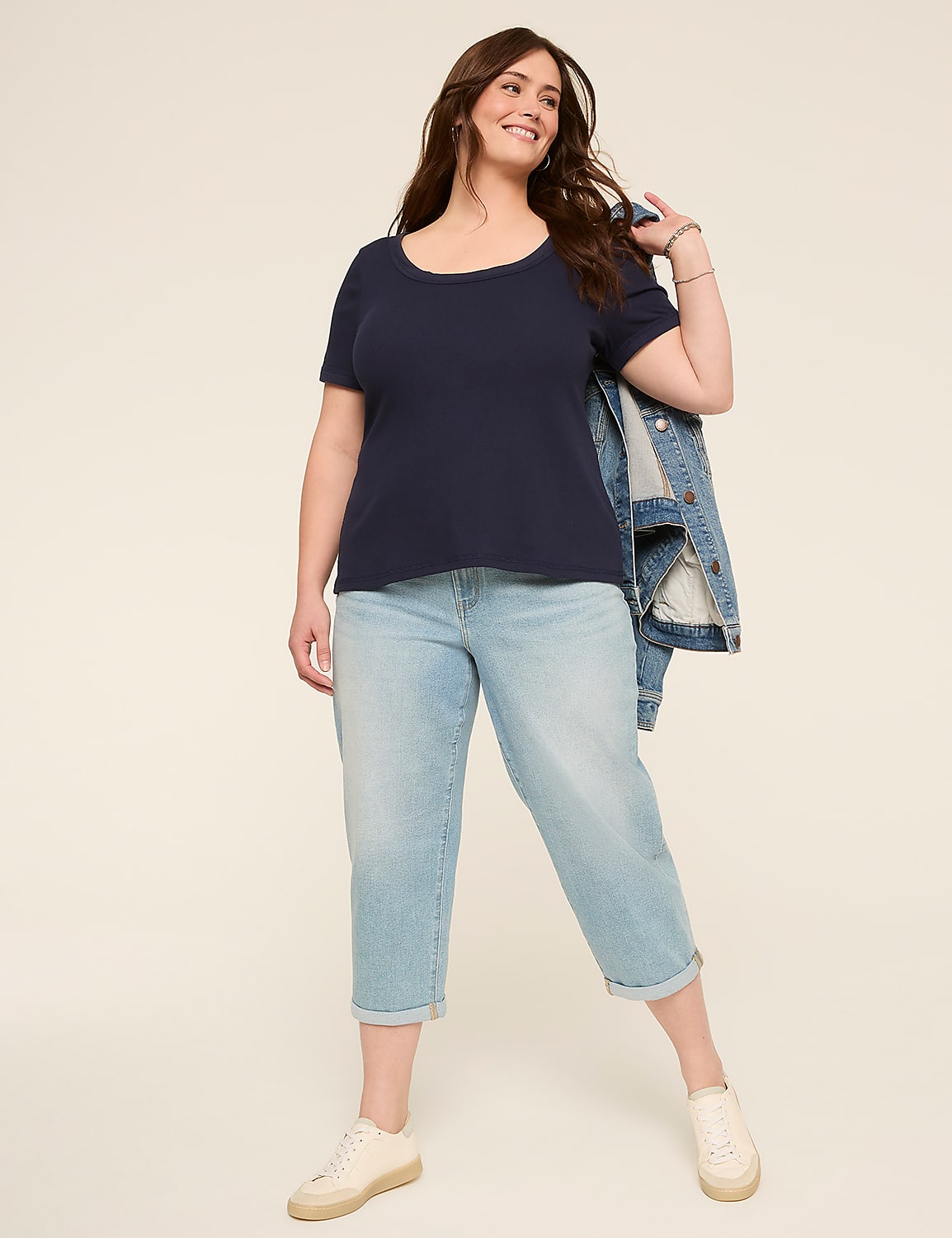 Short-Sleeve Scoop-Neck Tee Product Image 3