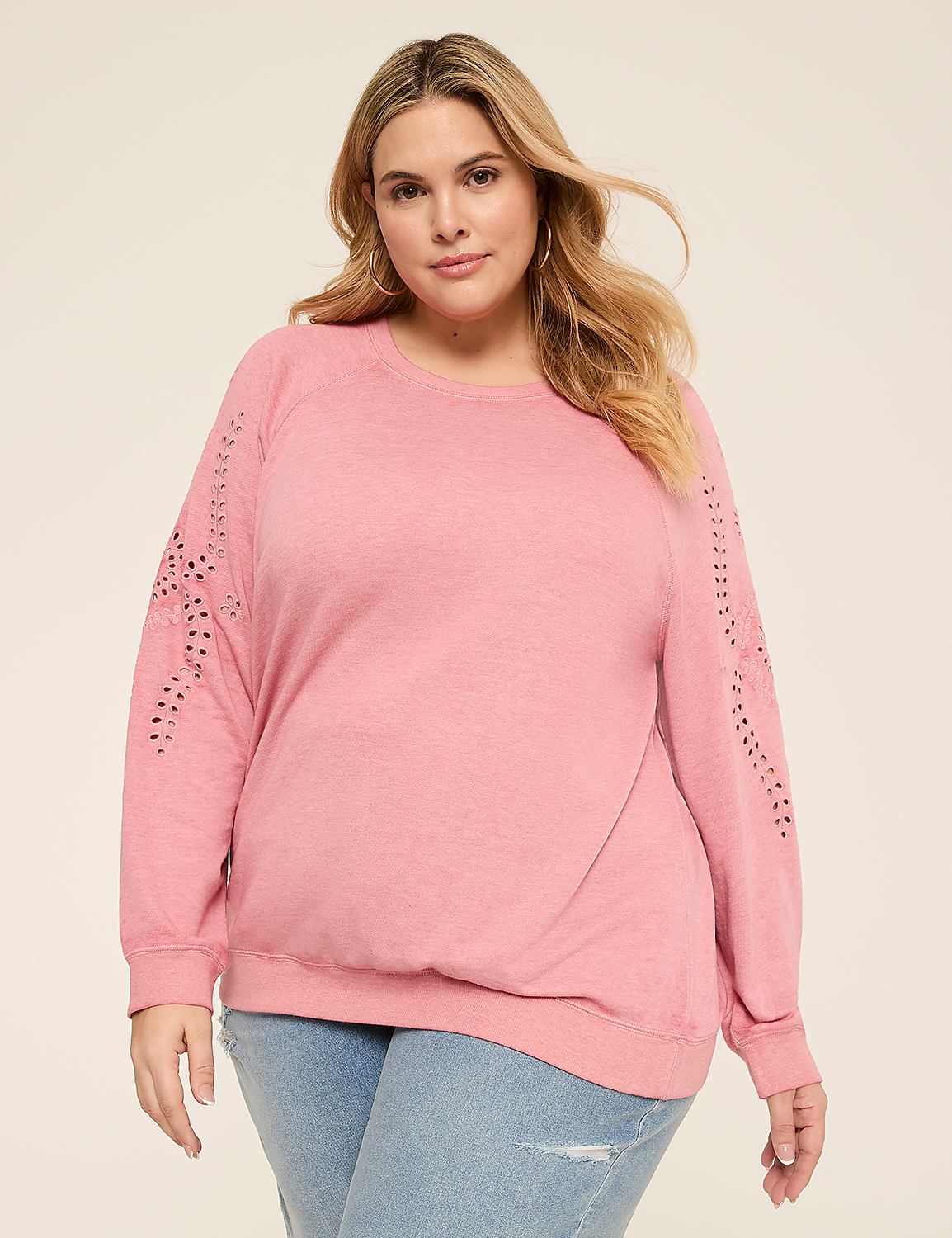 Long-Sleeve Crew-Neck Sweatshirt Product Image 1