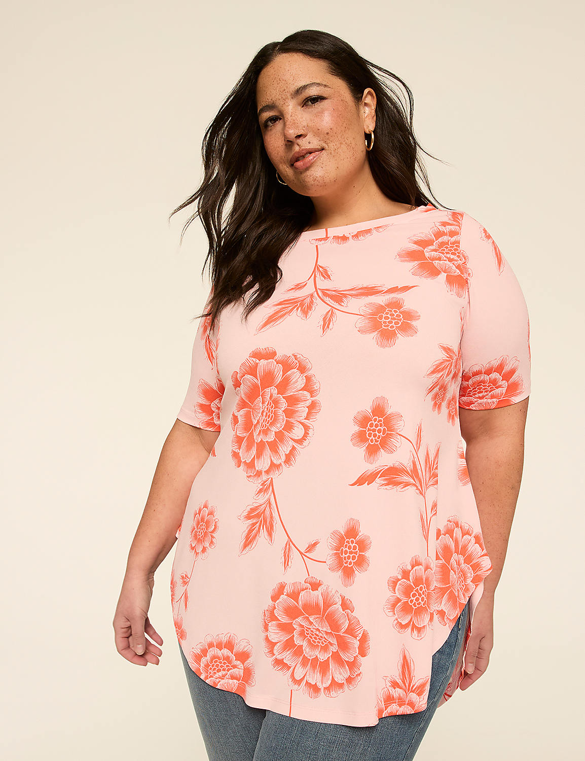 Perfect Sleeve Swing Boatneck Tee Product Image 1