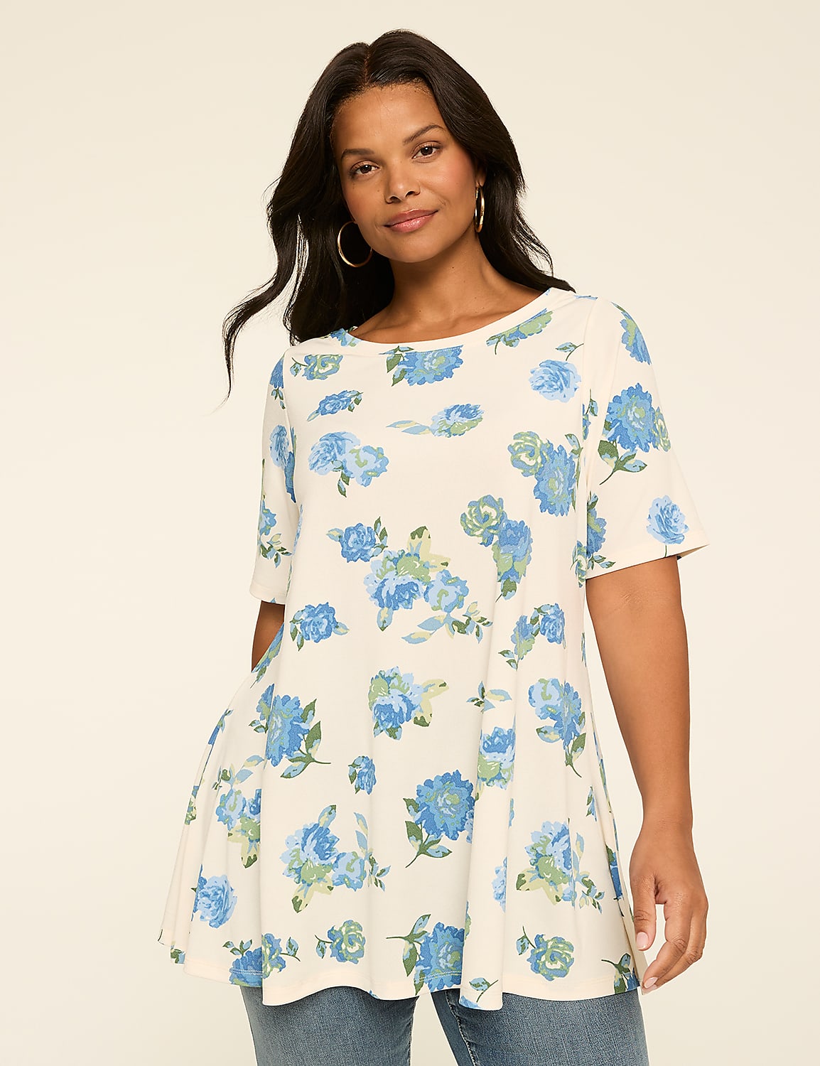 Perfect Sleeve Swing Boatneck Tee Product Image 1