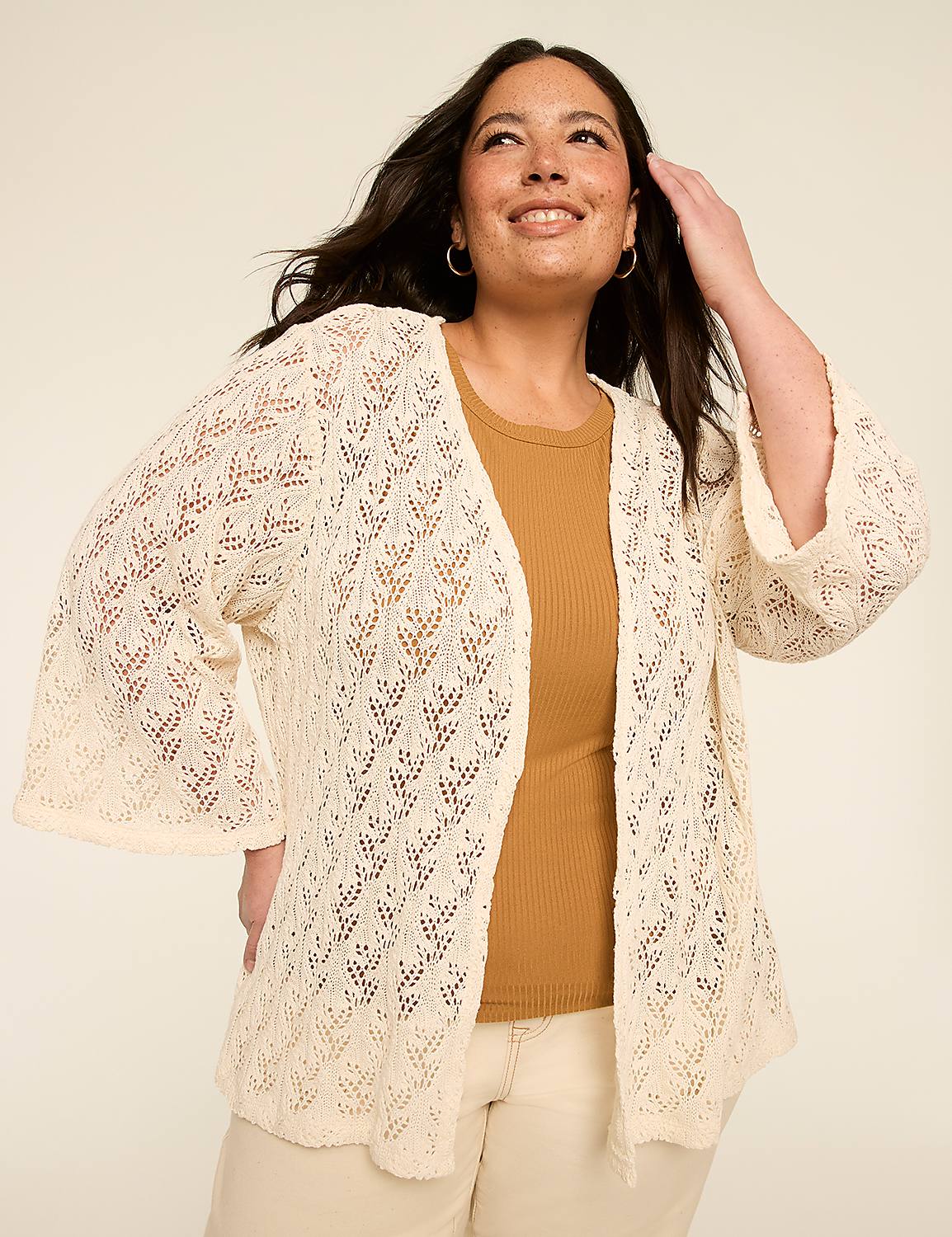 Open-Front Crochet Overpiece Product Image 2