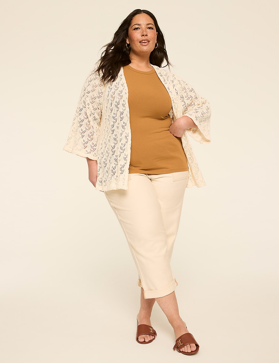 Open-Front Crochet Overpiece Product Image 3