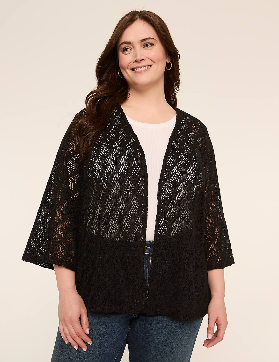 Open-Front Crochet Overpiece Product Image 1