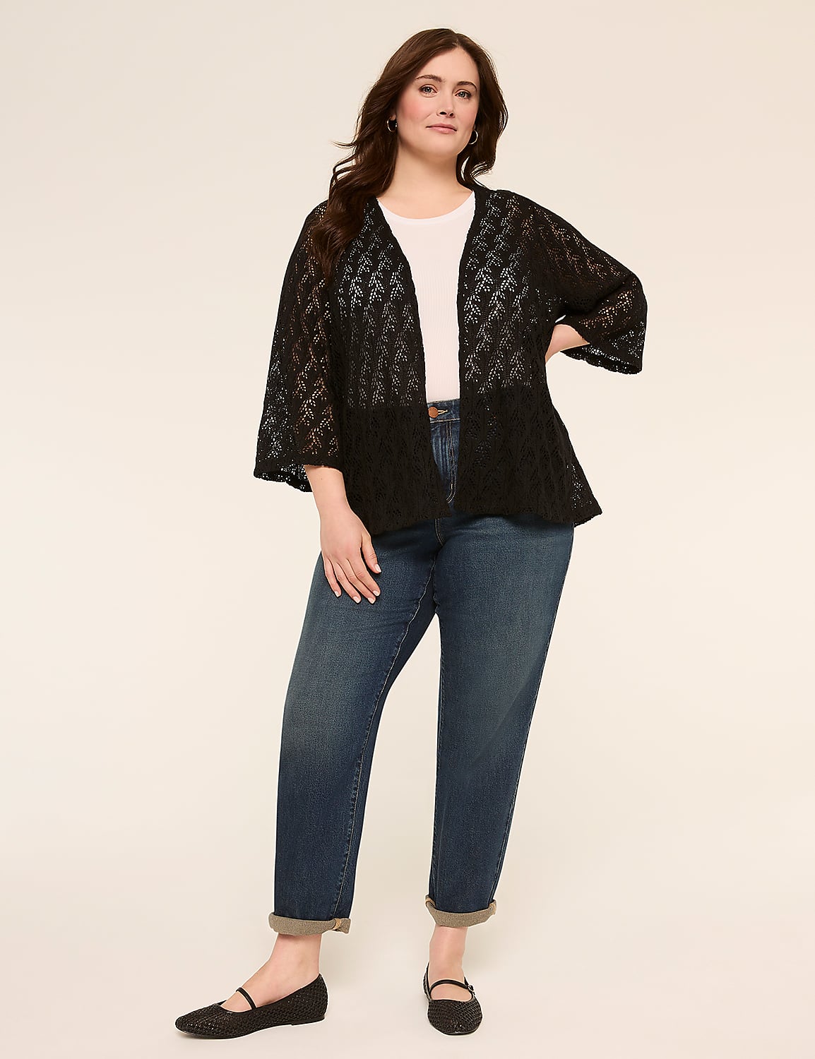 Open-Front Crochet Overpiece Product Image 3
