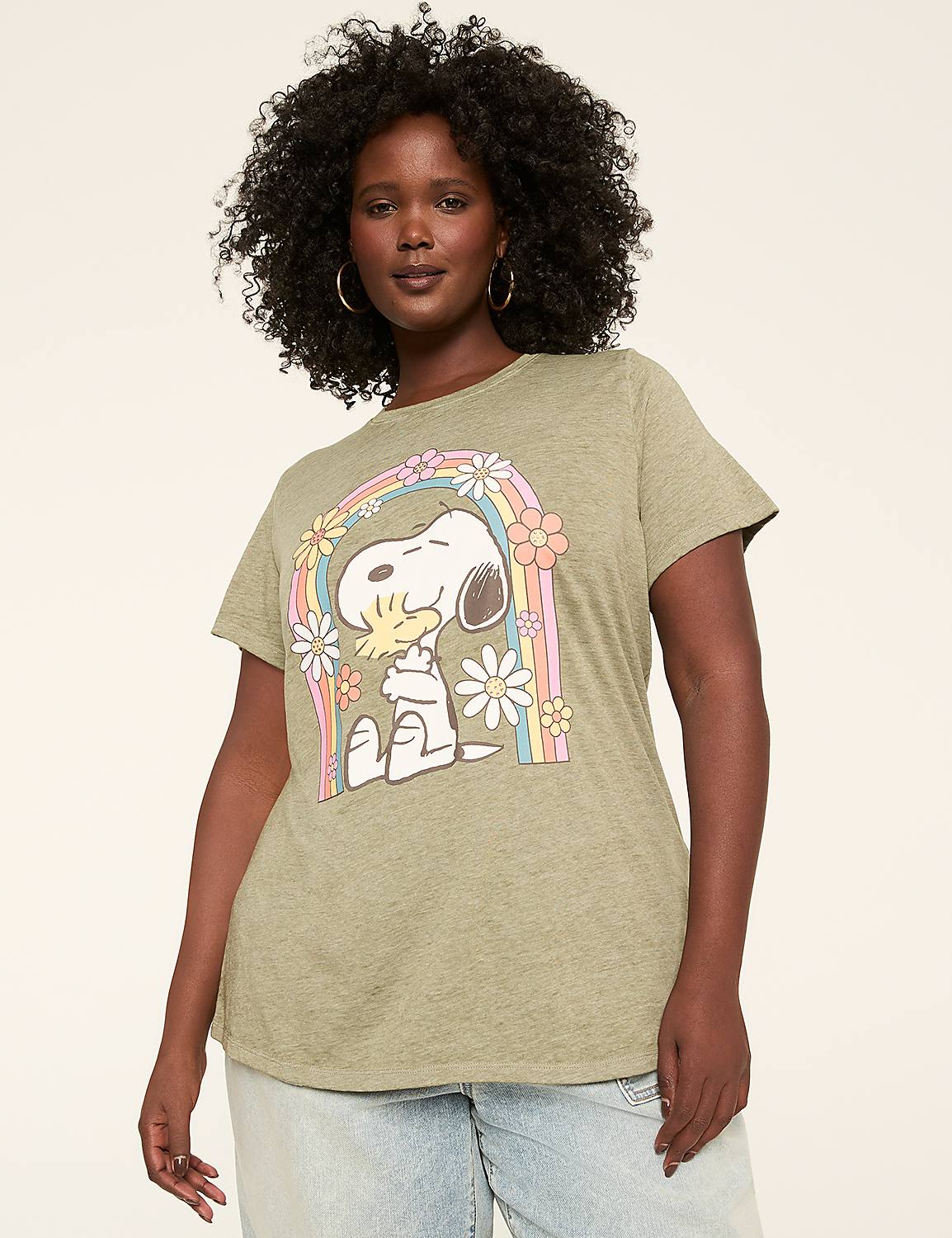 Short-Sleeve Snoopy Graphic Tee Product Image 1