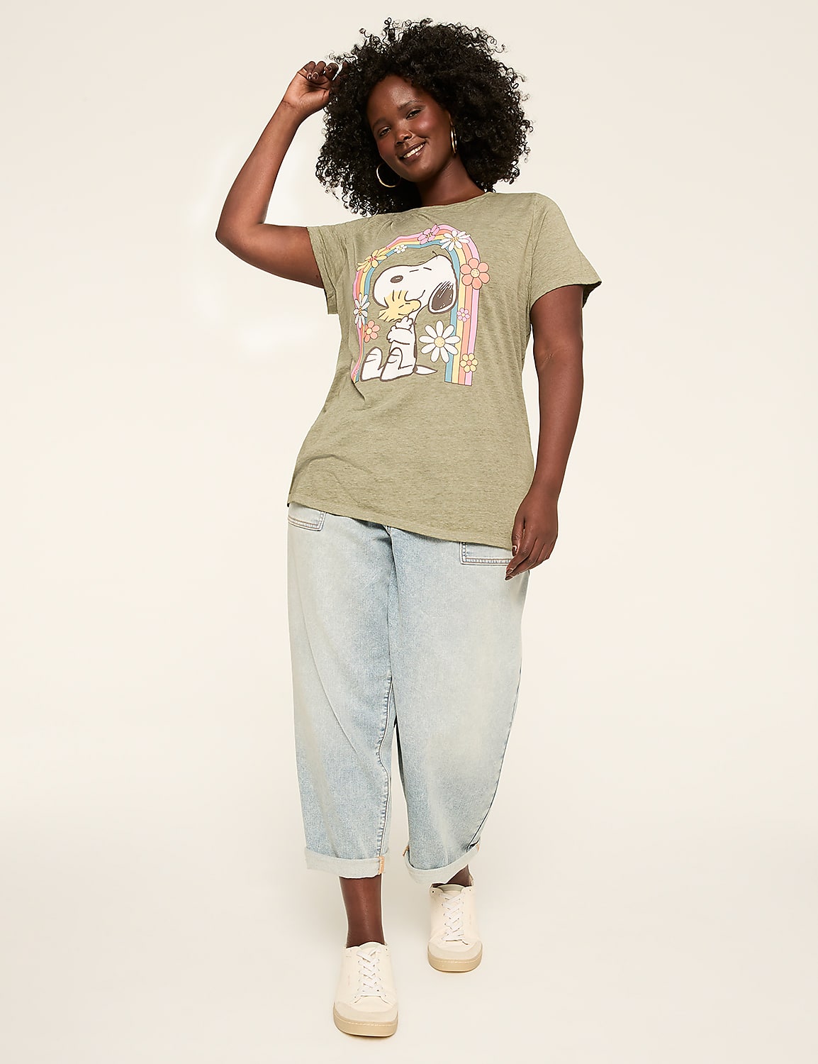 Short-Sleeve Snoopy Graphic Tee Product Image 3