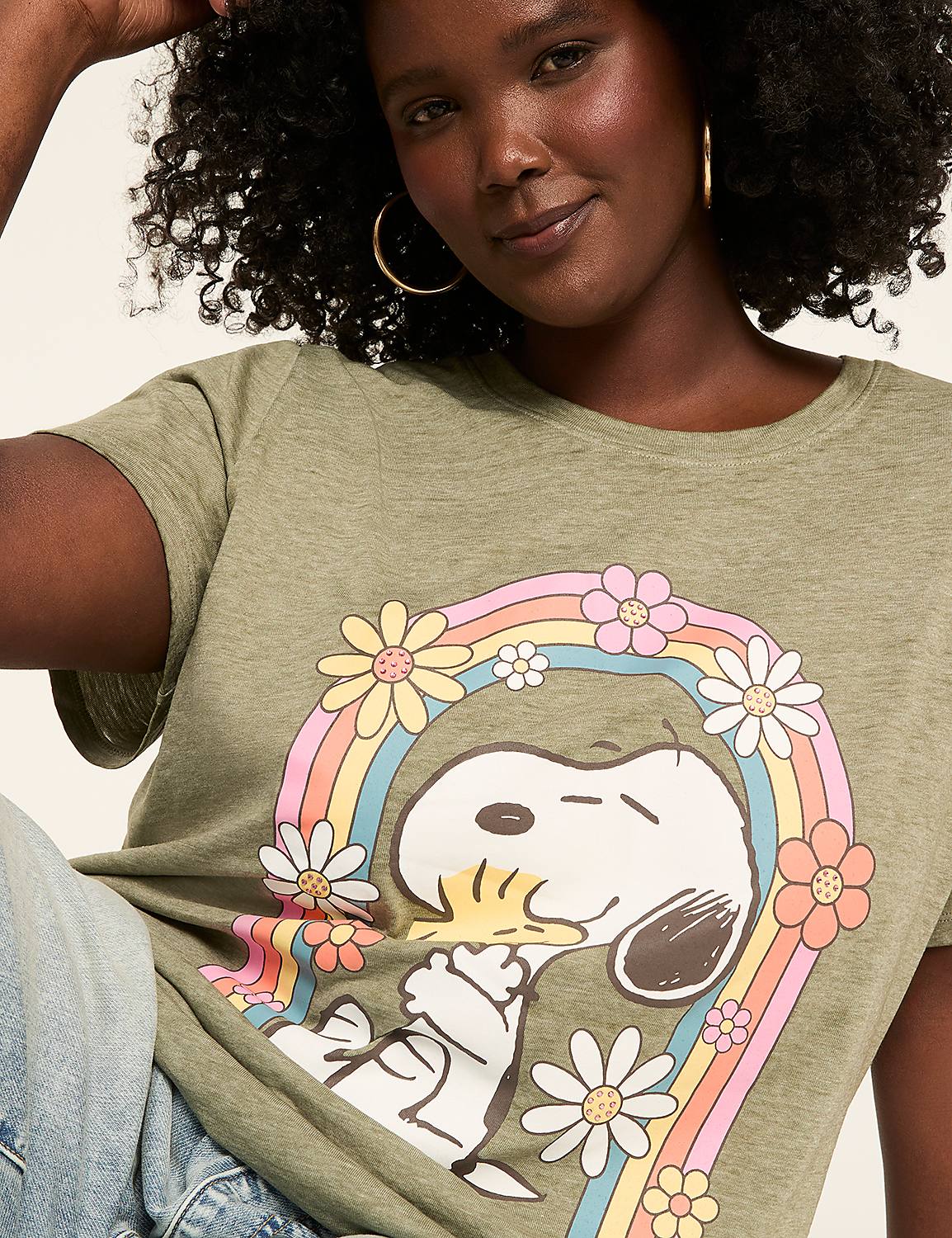 Short-Sleeve Snoopy Graphic Tee Product Image 4