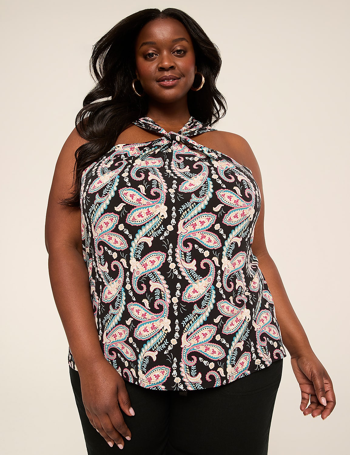 Twist-Neck Tank Top Product Image 1