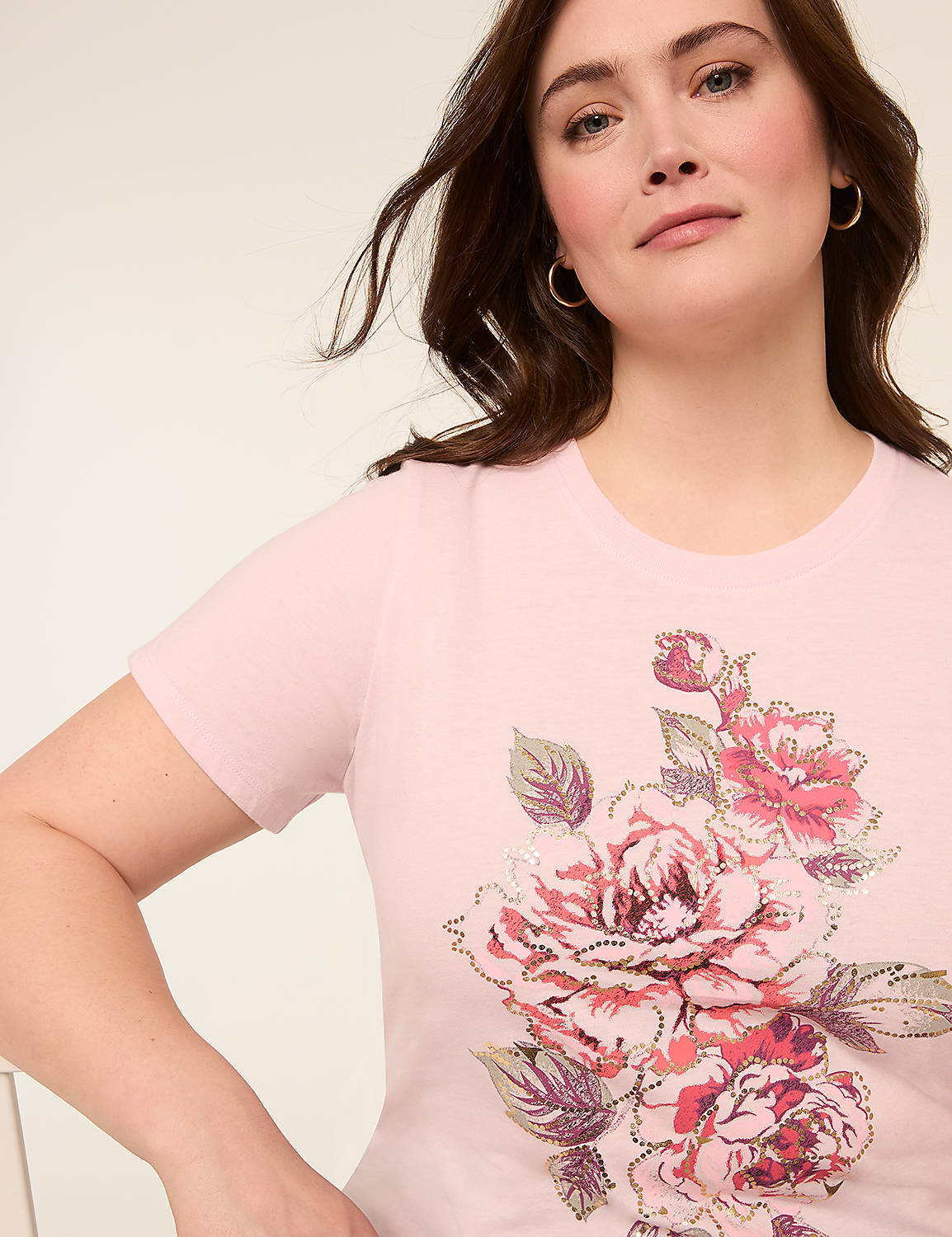 Crew-Neck Flower Bouquet Graphic Product Image 4
