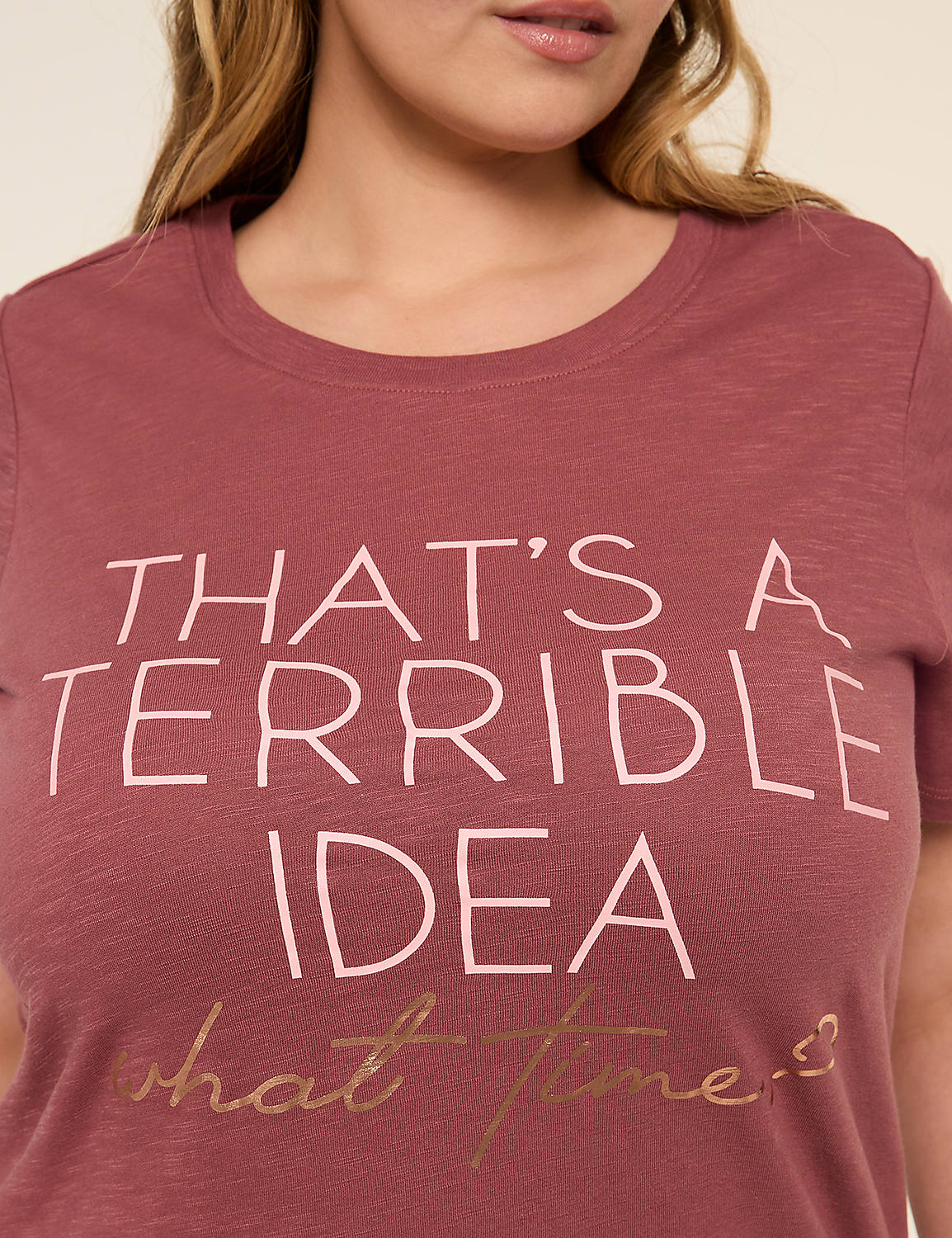 Short-Sleeve That's A Terrible Idea Graphic Tee Product Image 4