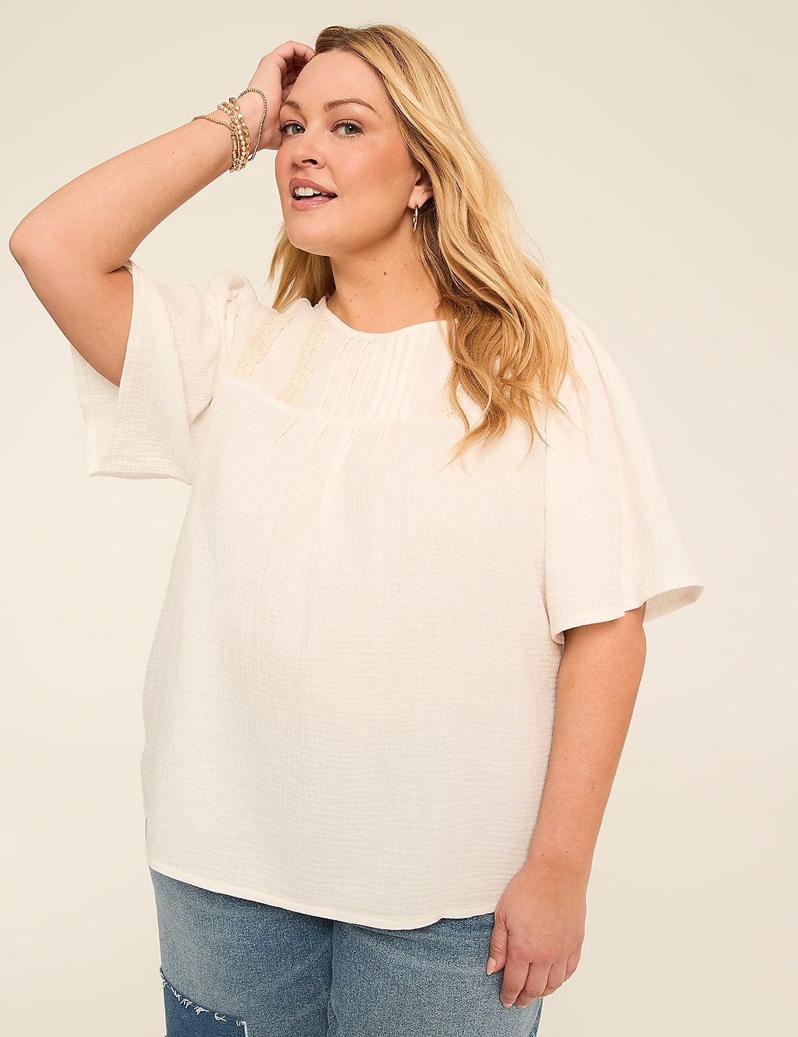Dolman Short-Sleeve Scoop-Neck Top Product Image 1