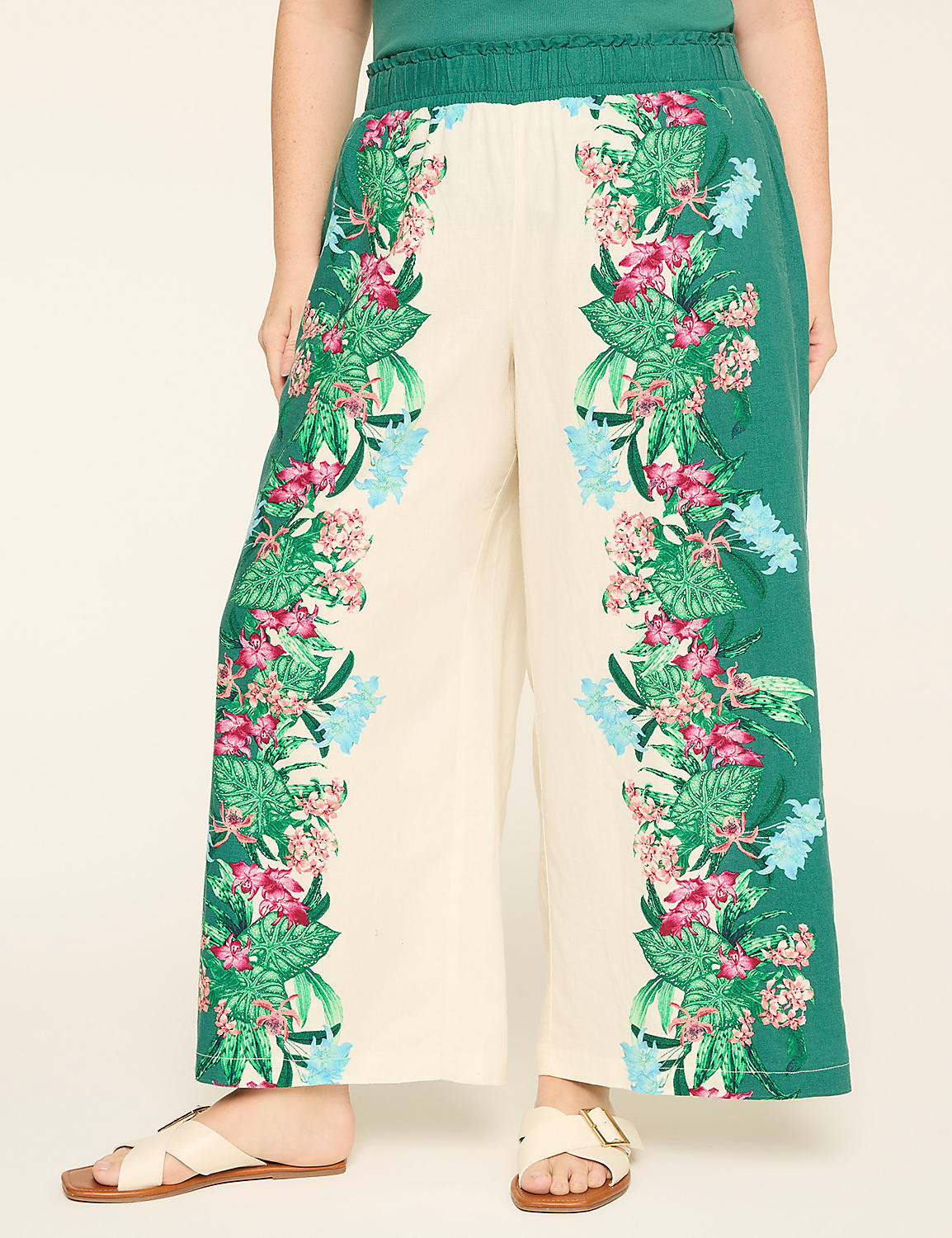 Wide Leg Paper Bag Waist Pant Product Image 1