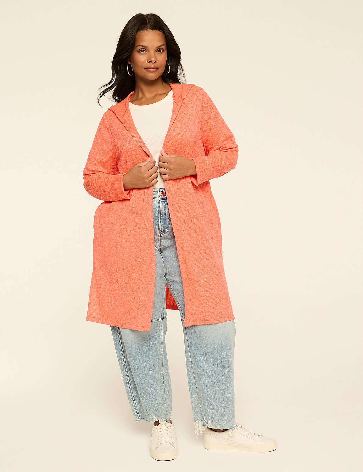 Long-Sleeve Hoodie Overpiece Product Image 1