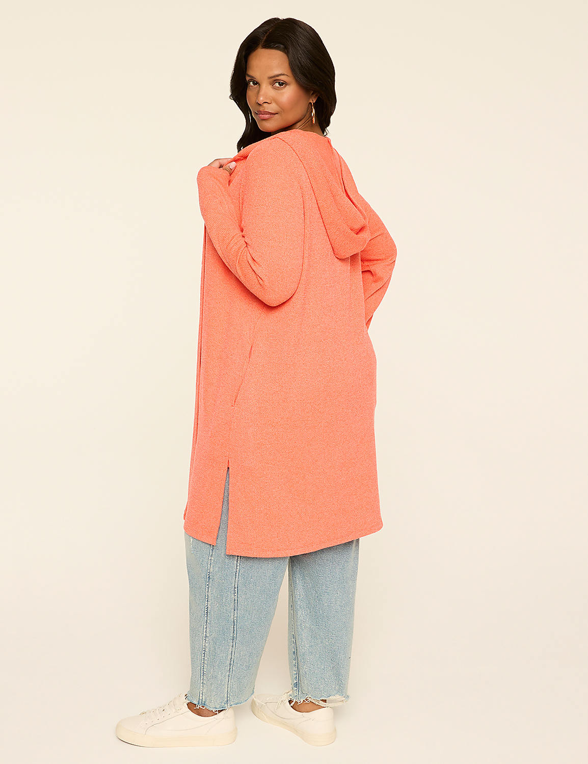 Long-Sleeve Hoodie Overpiece Product Image 2