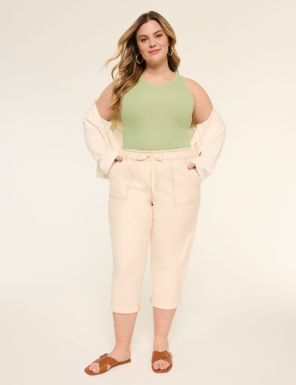 High-Neck Rib Tank Product Image 3