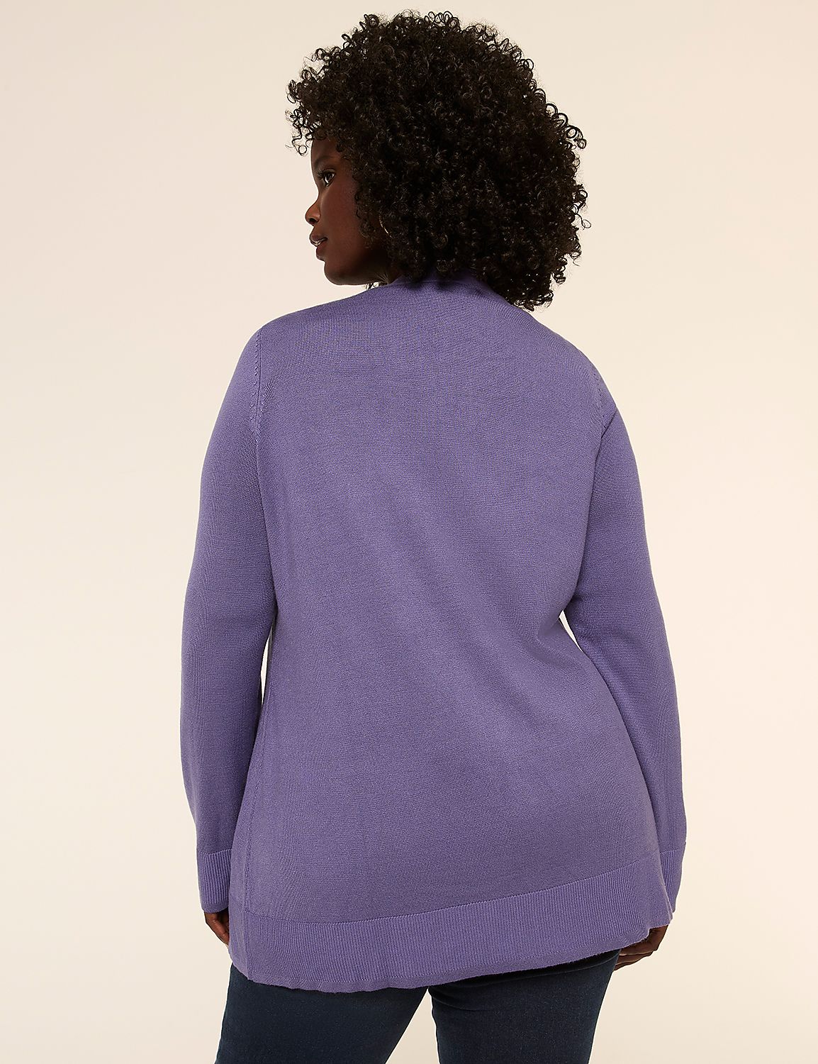 Modern Long-Sleeve Open-Front Cardigan Product Image 2