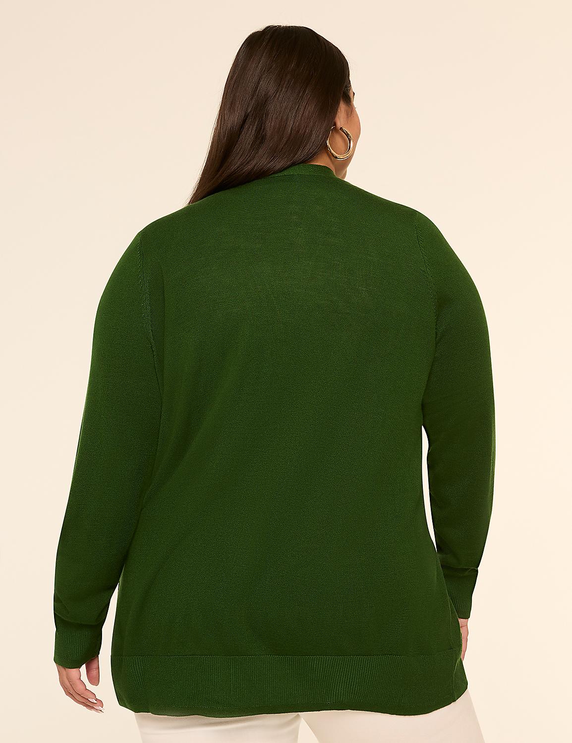Modern Long-Sleeve Open-Front Cardigan Product Image 2