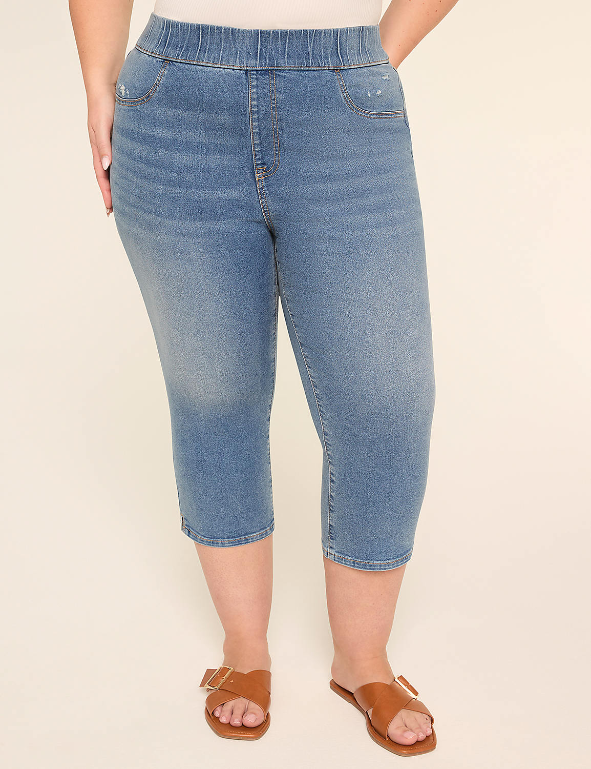 Pull-On High-Rise Pedal Jegging Product Image 1