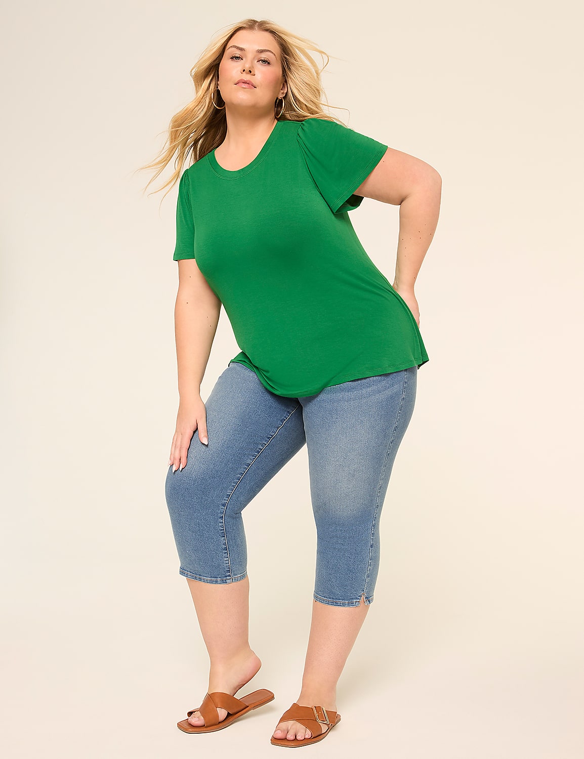 Pull-On High-Rise Pedal Jegging Product Image 4