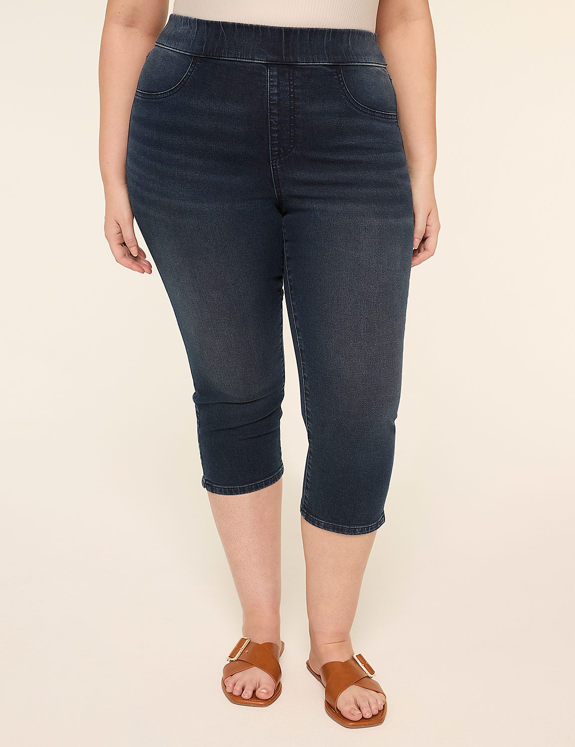 Pull-On High-Rise Pedal Jegging Product Image 1
