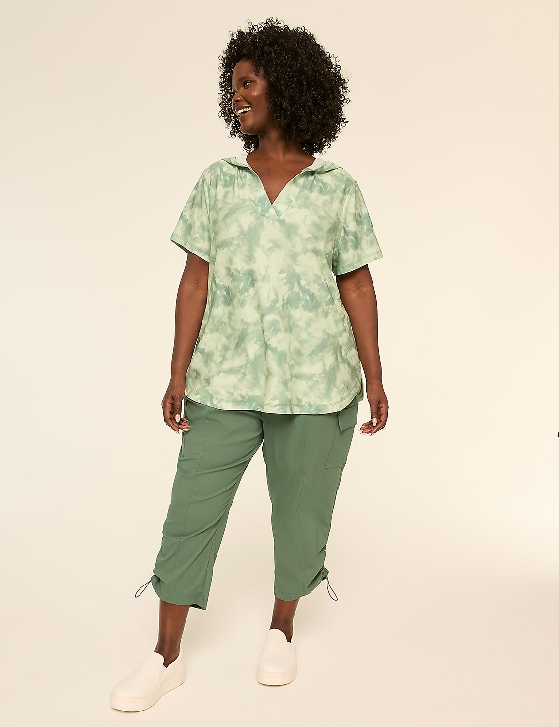 LIVI Stretch Woven Crop Pant Product Image 3