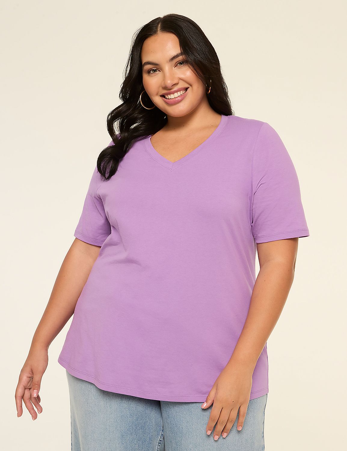 Perfect Sleeve V-Neck Tee Product Image 1