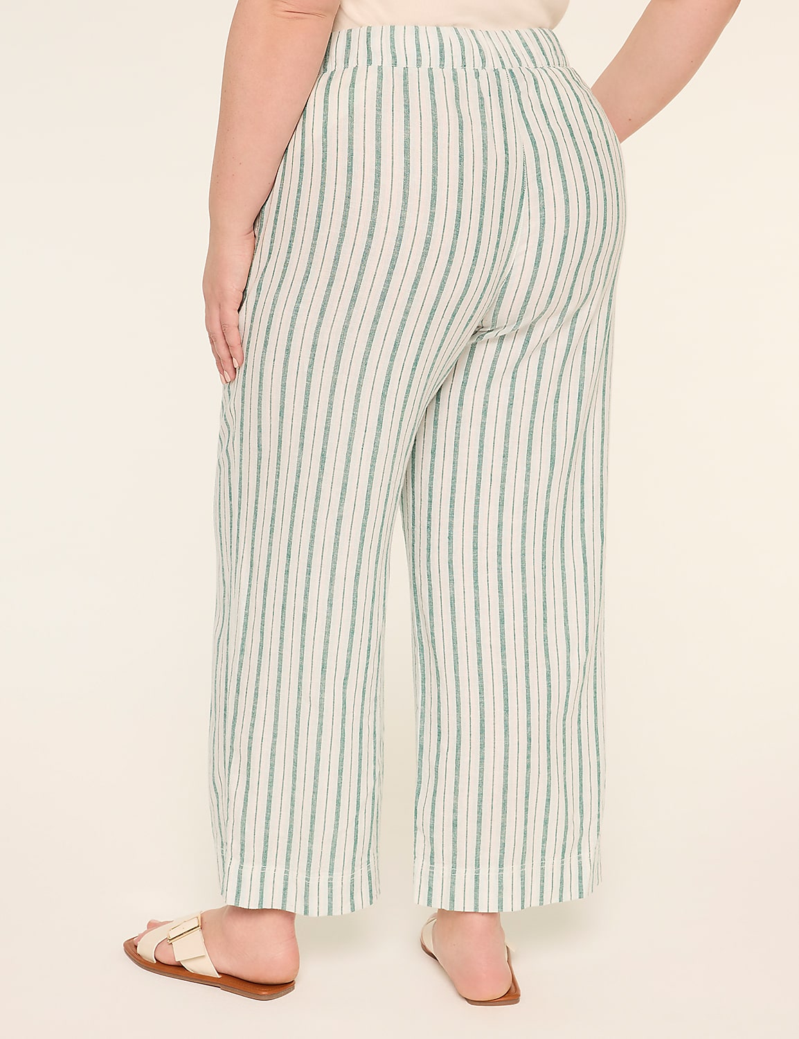 Linen-Blend Wide Leg Pant Product Image 2