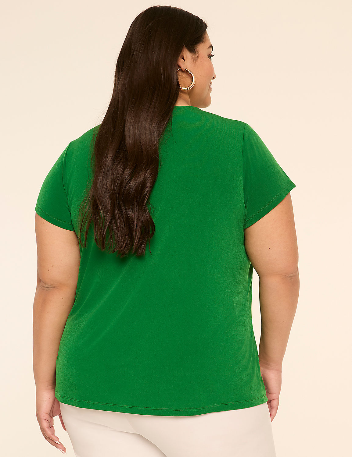 Swing Cap-Sleeve Pleat-Front Top Product Image 2