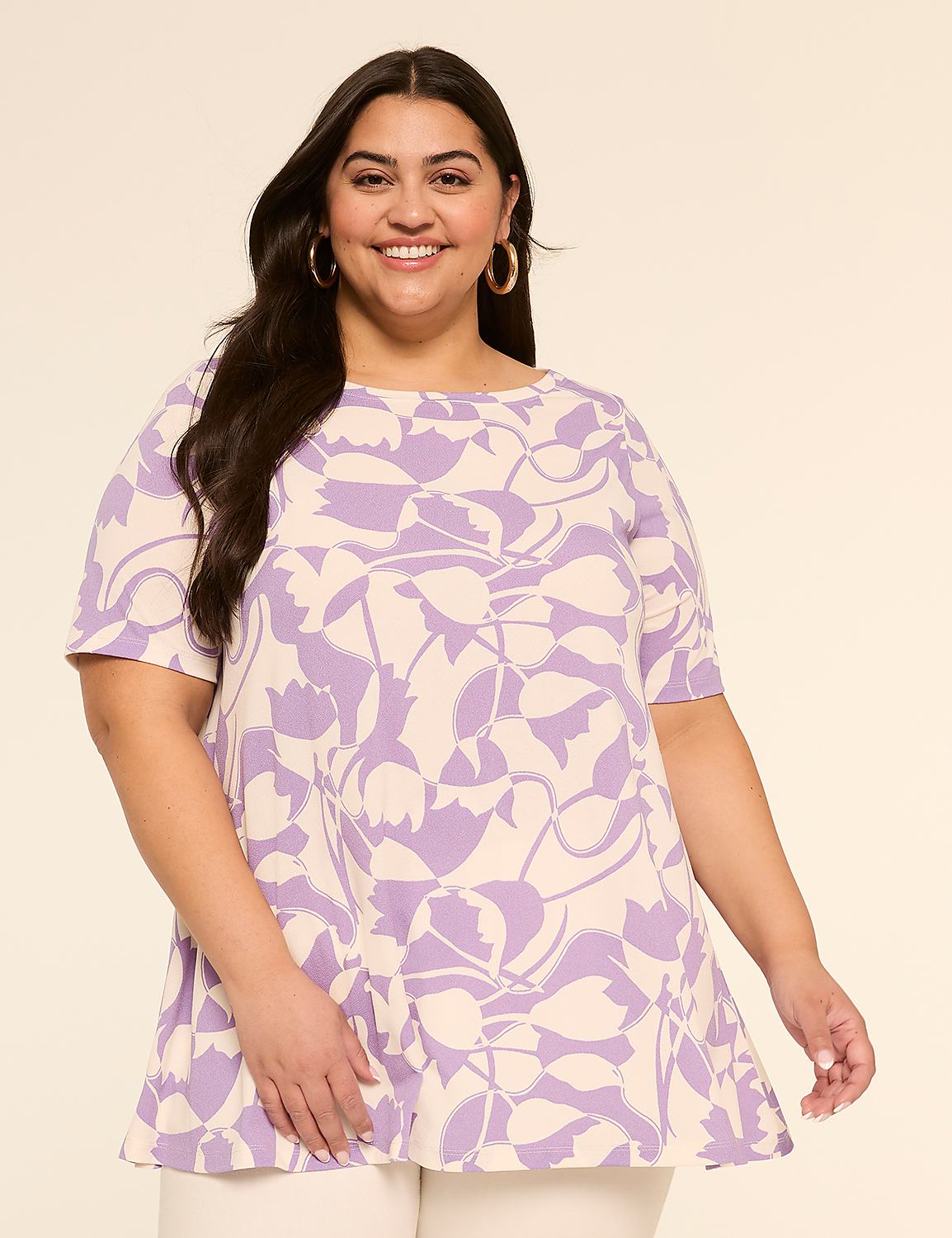 Perfect Sleeve Swing Boatneck Tee Product Image 1