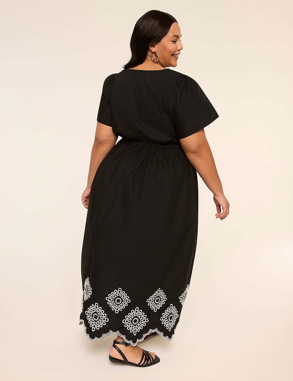 Flutter-Sleeve V-Neck Maxi Dress Product Image 2