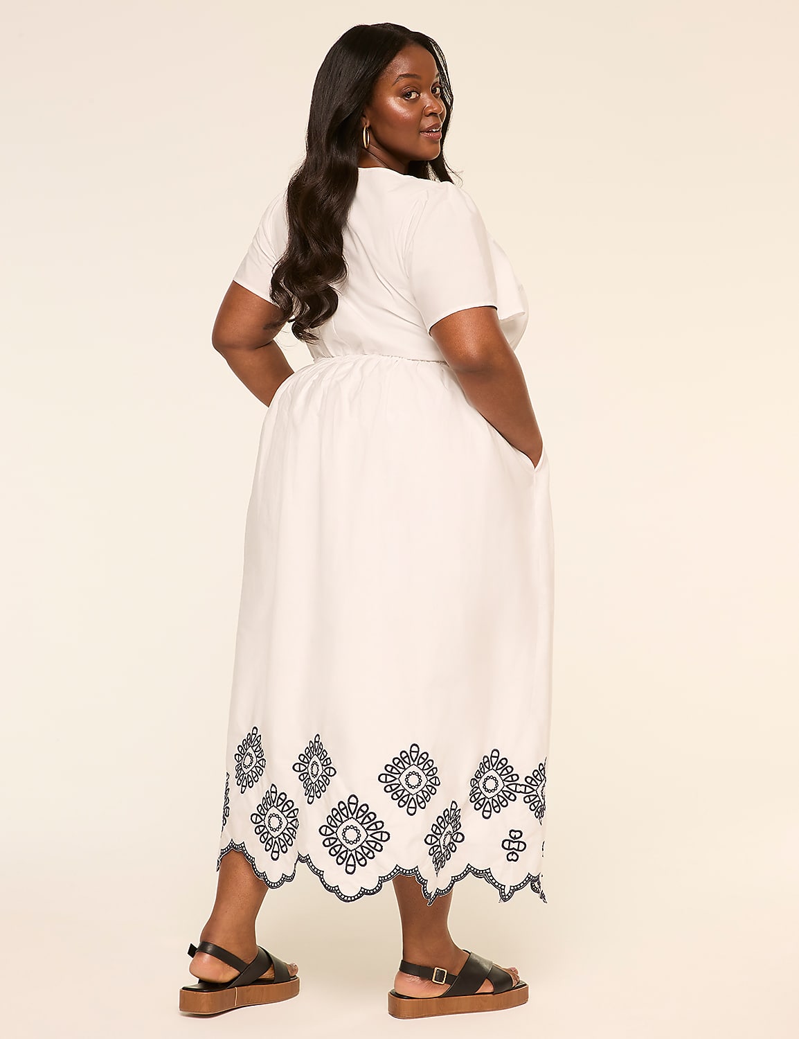 Flutter-Sleeve V-Neck Maxi Dress Product Image 2
