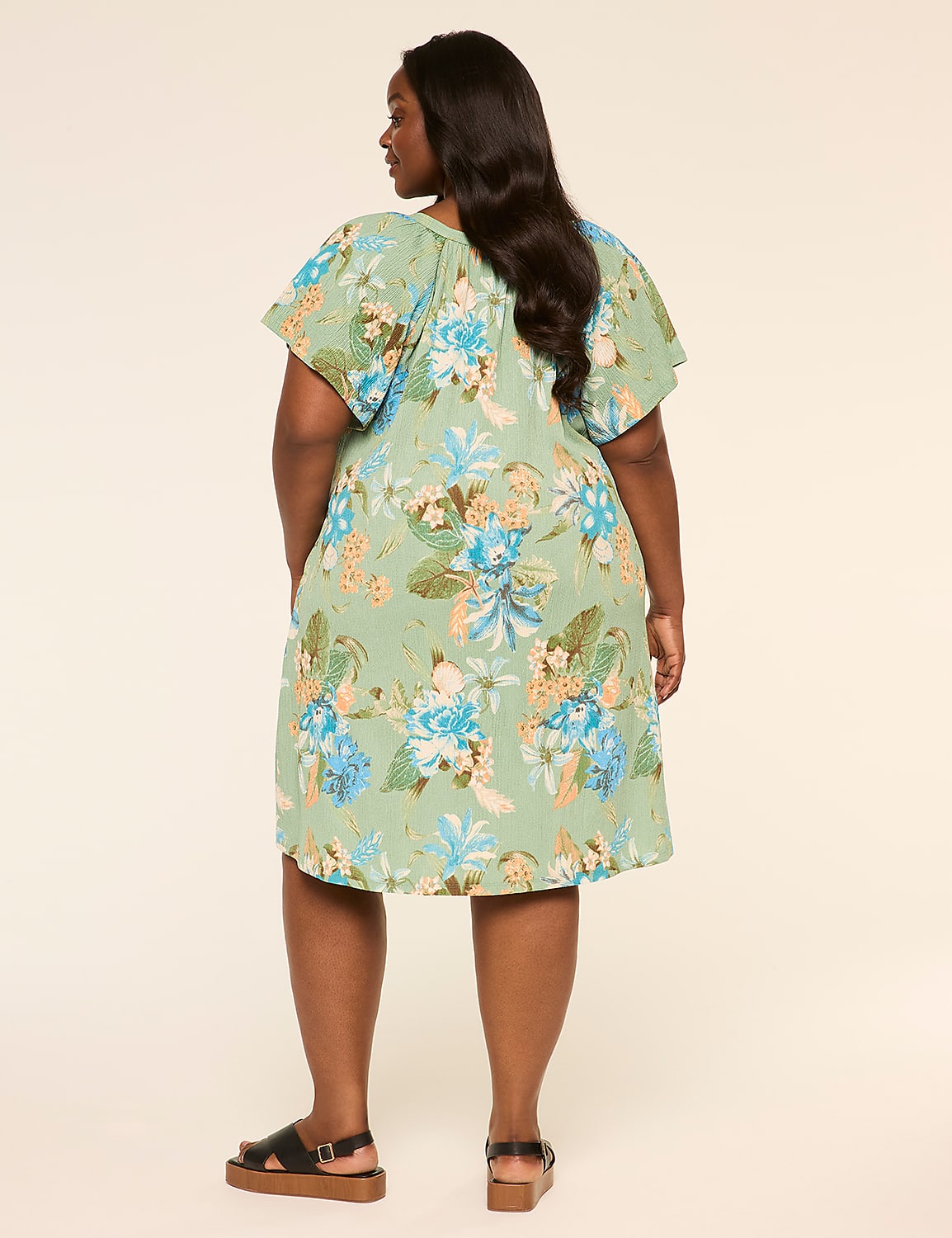 Notch-Neck Short Dress Product Image 2