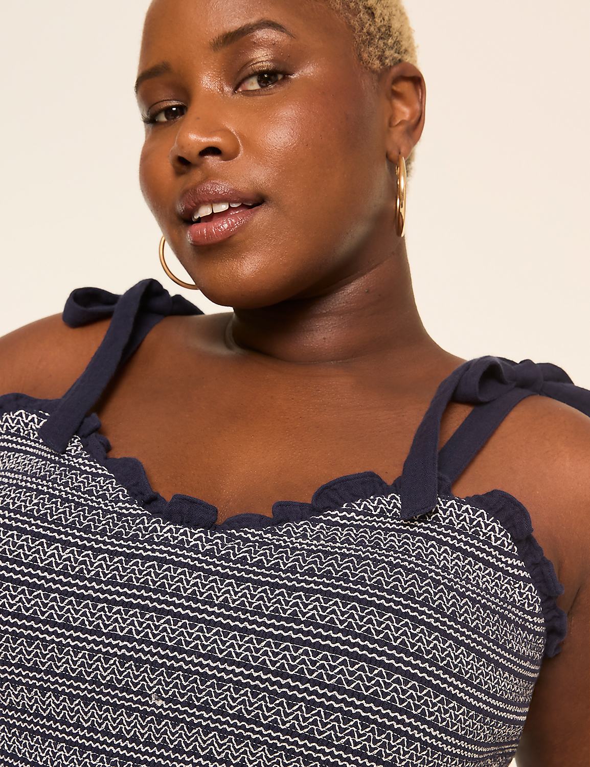 Tie-Strap Smocked-Bodice Maxi Dress Product Image 3