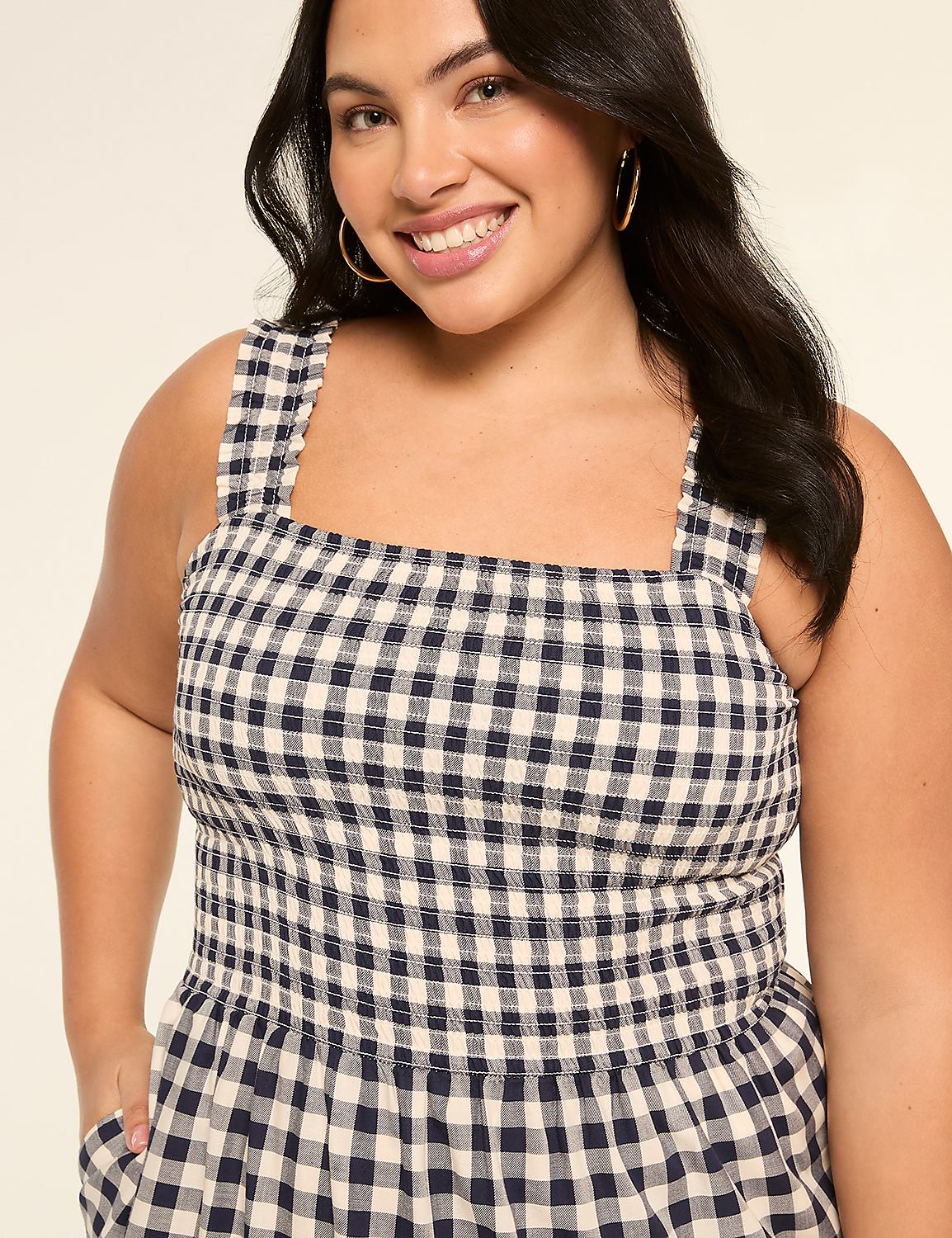 Ruffle-Strap Square-Neck Tiered Midi Dress Product Image 3